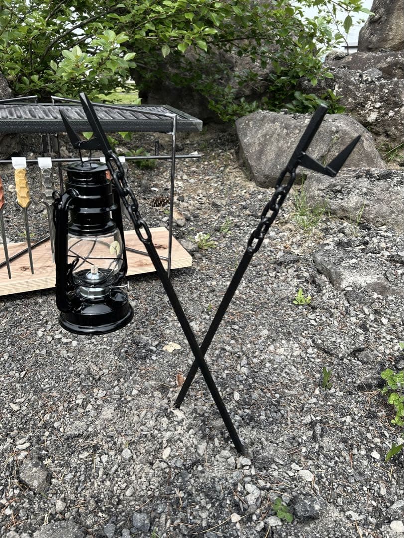 ☆送料込み☆ステイクハンガー　即購入OK ランタン　アウトドア　キャンプ　BBQ