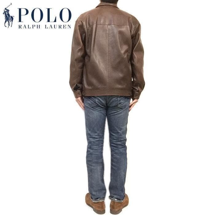 美品 実寸Ｌ位 ポロ ラルフローレン ラムレザージャケット シープレザー