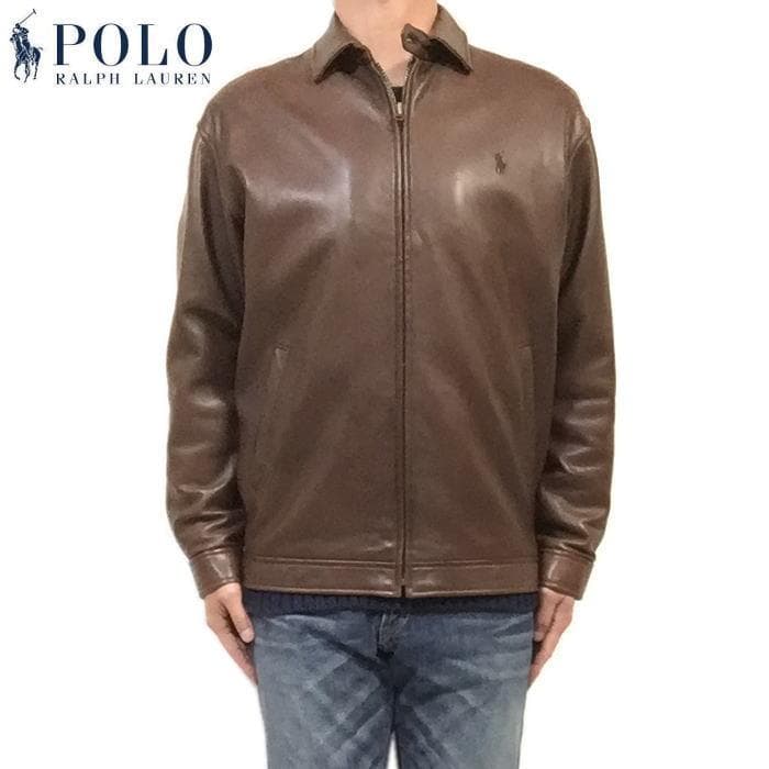 美品 実寸Ｌ位 ポロ ラルフローレン ラムレザージャケット シープレザー