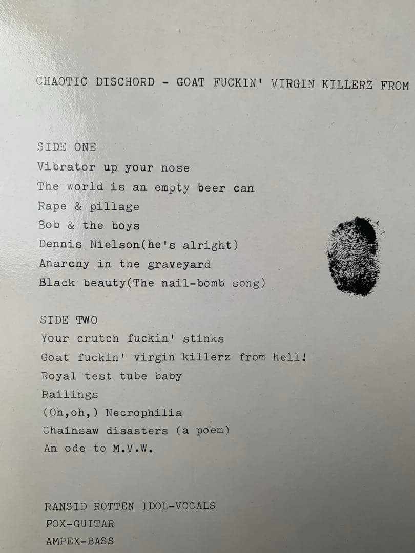 Chaotic Dischord ‎– Goat Fuckin …