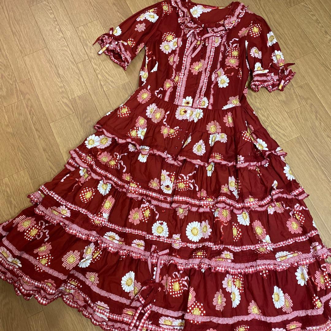 PINKHOUSE ひな菊コサージュ ロングワンピース