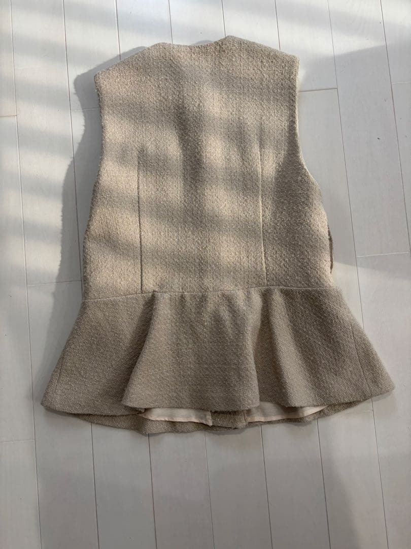 美品！ sono ツイードパールジレ ベスト ツイード サイズ1 ぺプラム