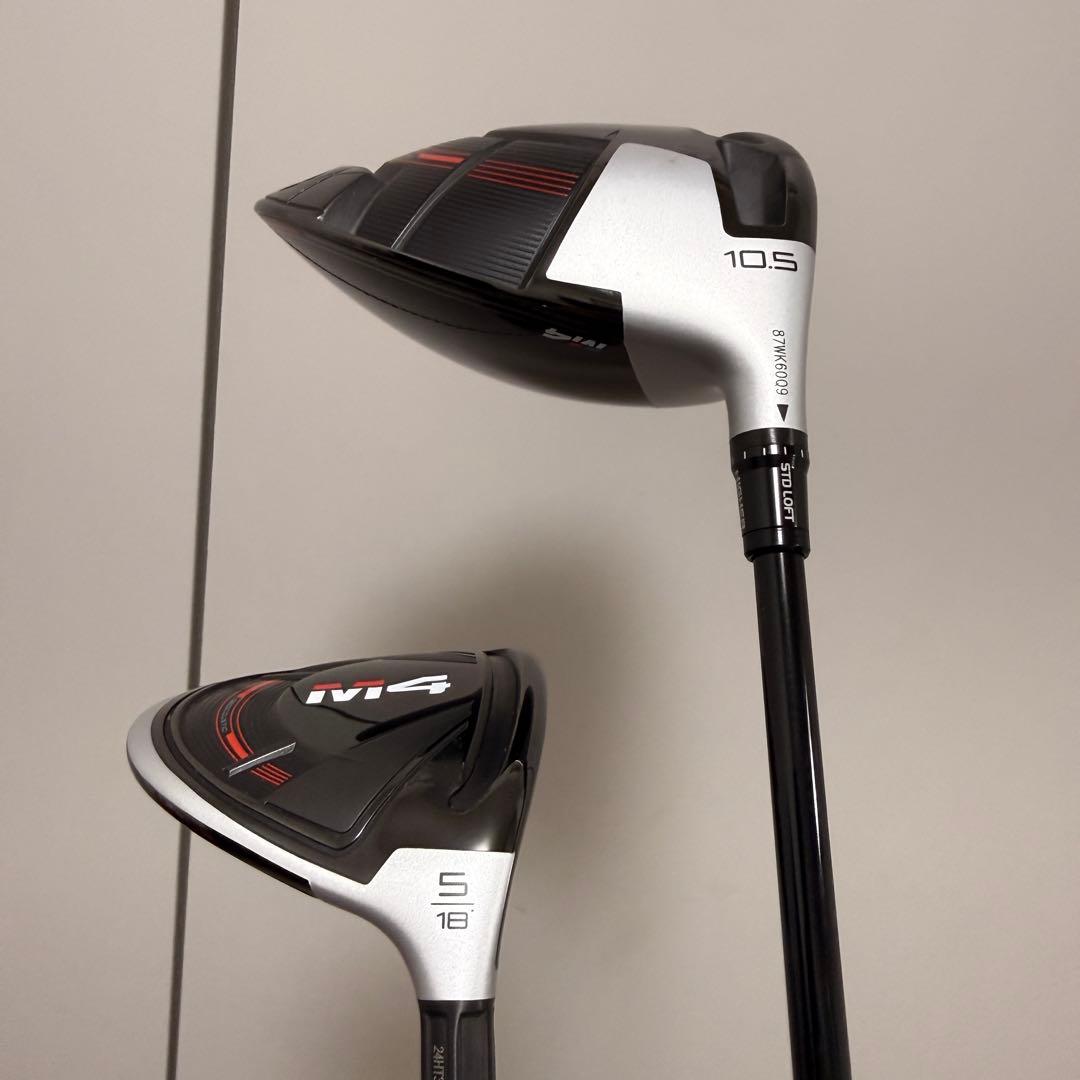 TaylorMade M4 ドライバー フェアウェイウッド 2本セット 1W5W