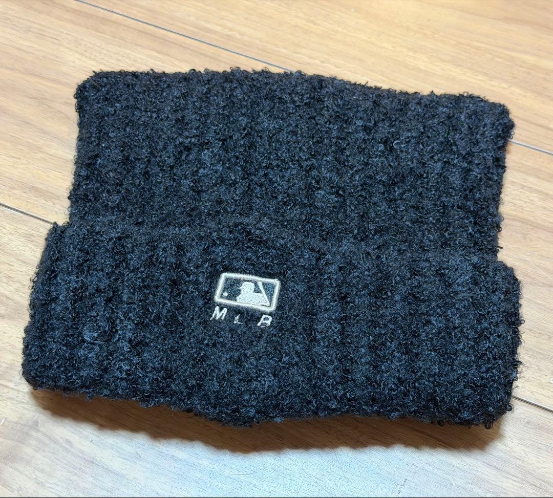 セール【日本未発売・韓国限定】MLB 猫耳ニット帽 カリナ着用 ブラック
