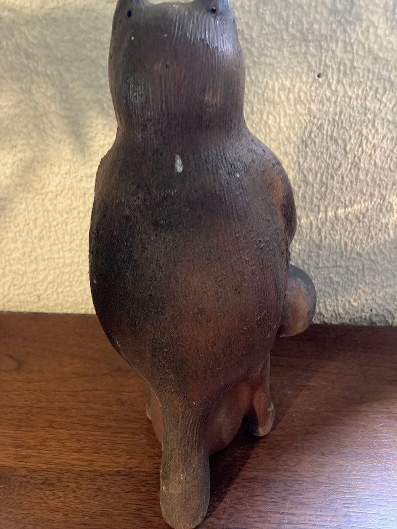 レア　なんともホッコリ　ほのぼのした表情の 古い備前焼のタヌキくんです。