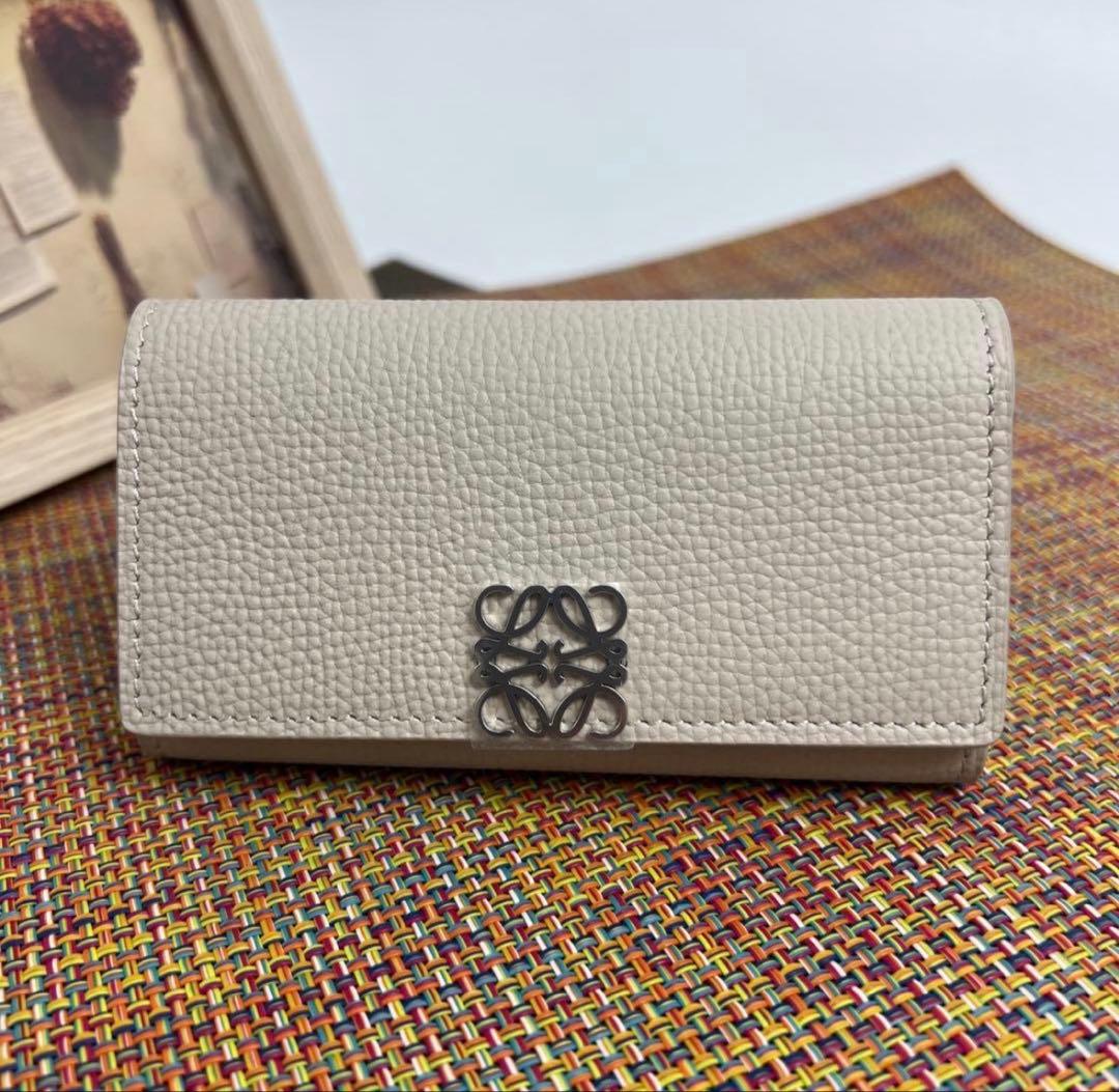 新品未使用LOEWE ロエベ アナグラム　キーケース　ぺブルグレインカーフ
