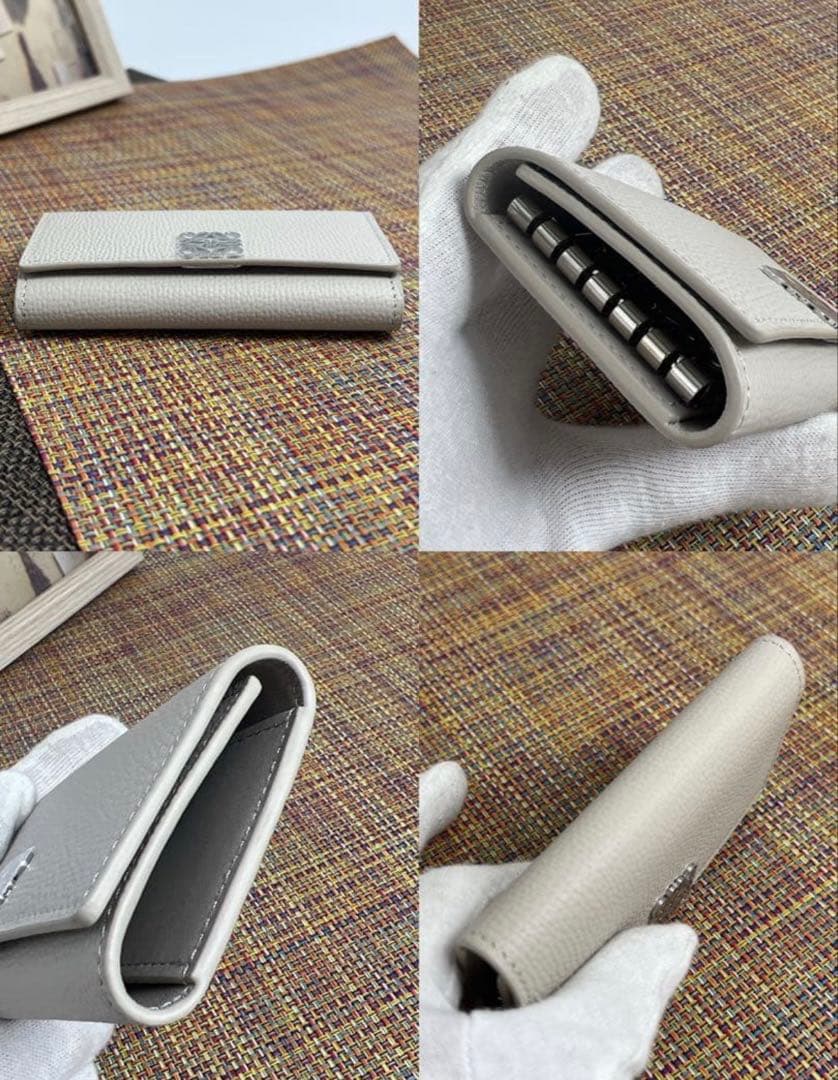 新品未使用LOEWE ロエベ アナグラム　キーケース　ぺブルグレインカーフ