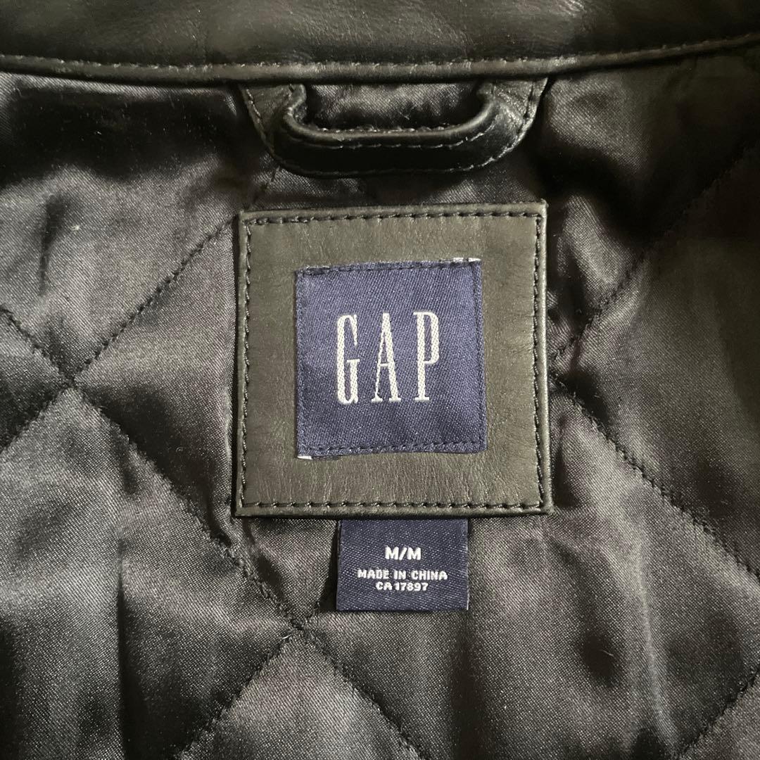 OLD GAP 00' シングルライダースジャケット　サイドライン　本革　M