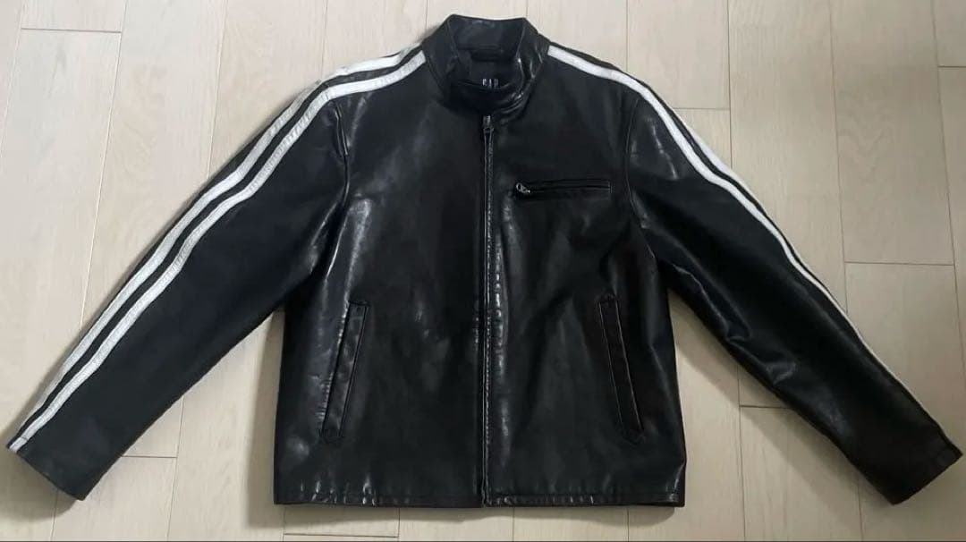 OLD GAP 00' シングルライダースジャケット　サイドライン　本革　M