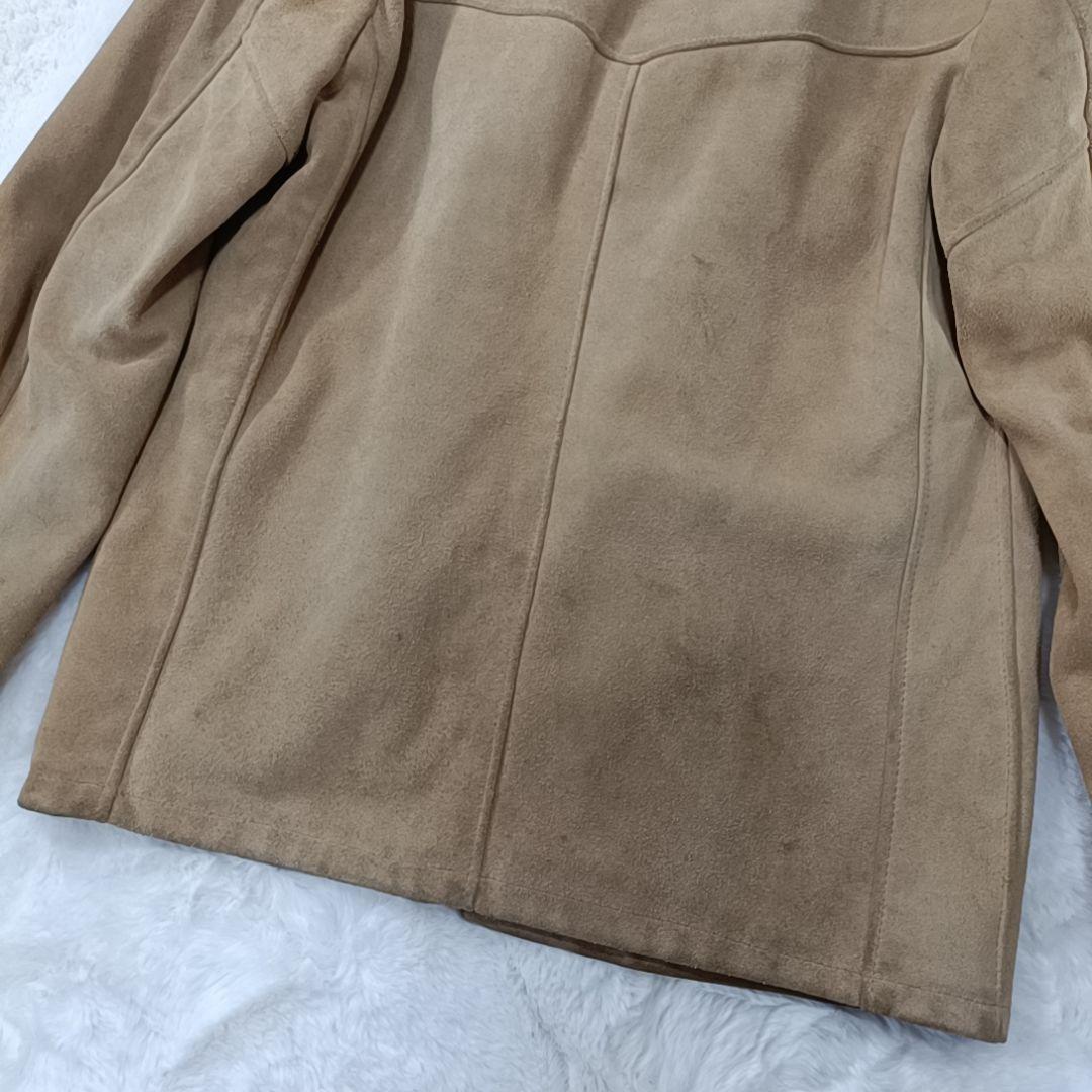 極希少✨Schott スウェード レザージャケット USA製 牛革 ベージュ L