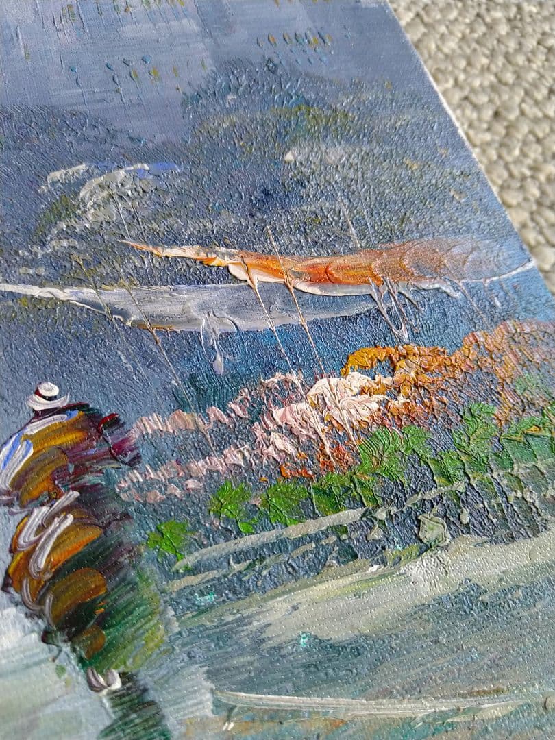 ま*ん様 【お買い得】油彩 凱旋門を描いた風景画 F8号 サイン有り 作者未詳