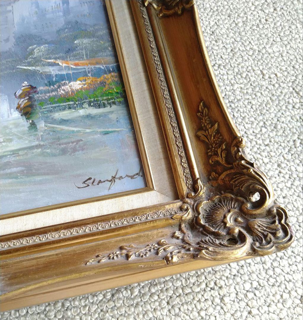ま*ん様 【お買い得】油彩 凱旋門を描いた風景画 F8号 サイン有り 作者未詳