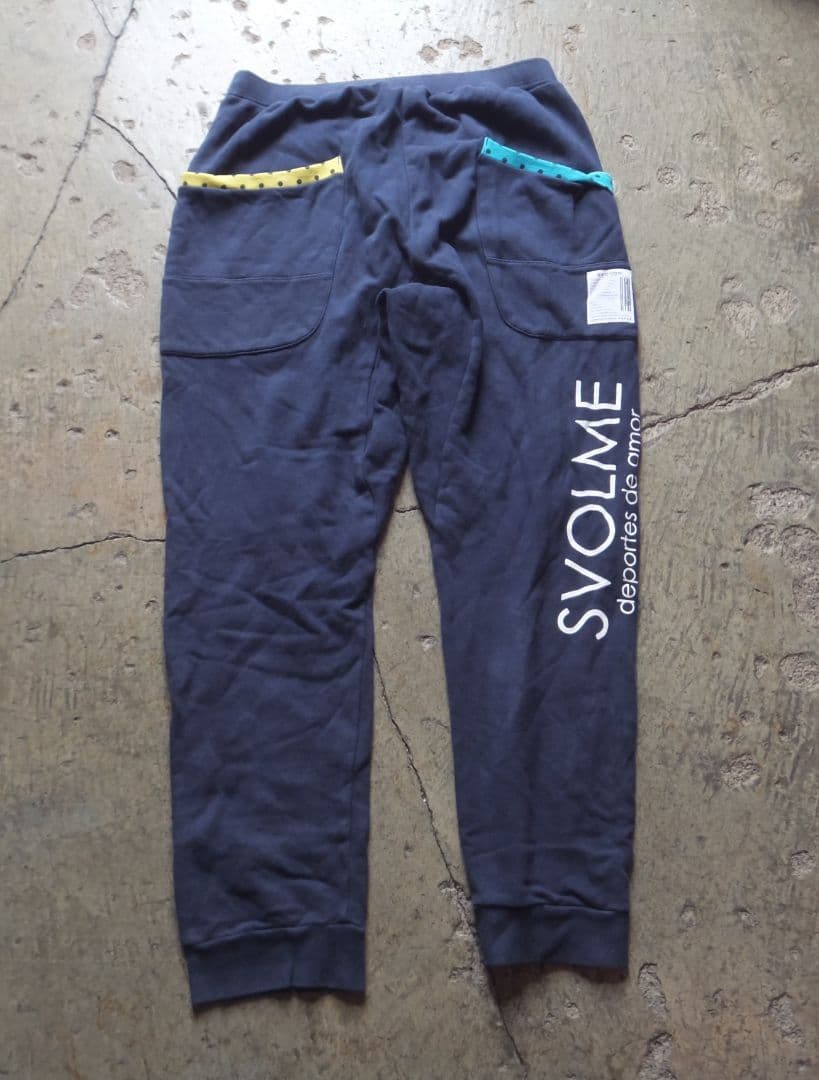 SVOLME フード付きスウェットパーカーセットアップ　上下　ネイビー/ドット