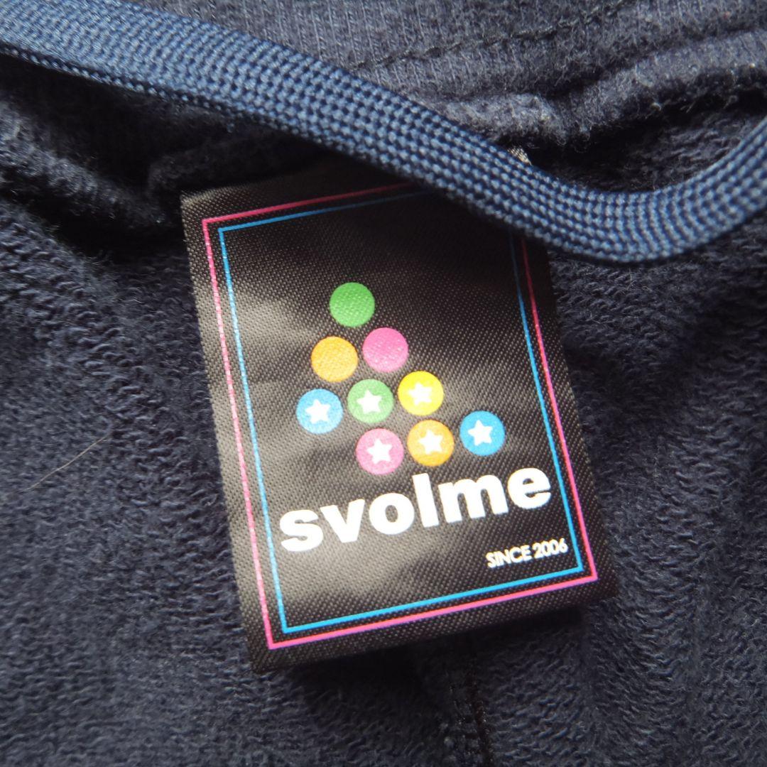 SVOLME フード付きスウェットパーカーセットアップ　上下　ネイビー/ドット