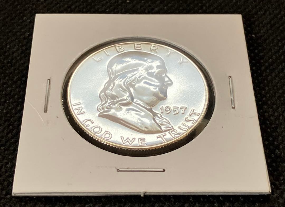 アメリカ 1957 フランクリン プルーフ ハーフダラー 銀貨