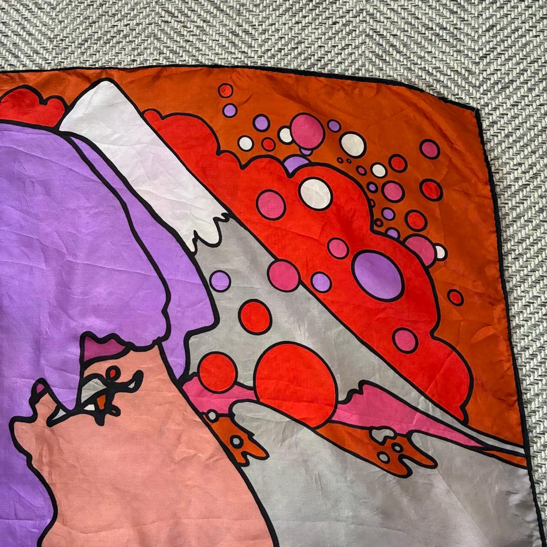 70’s ビンテージ Peter max ピーターマックス シルクスカーフ