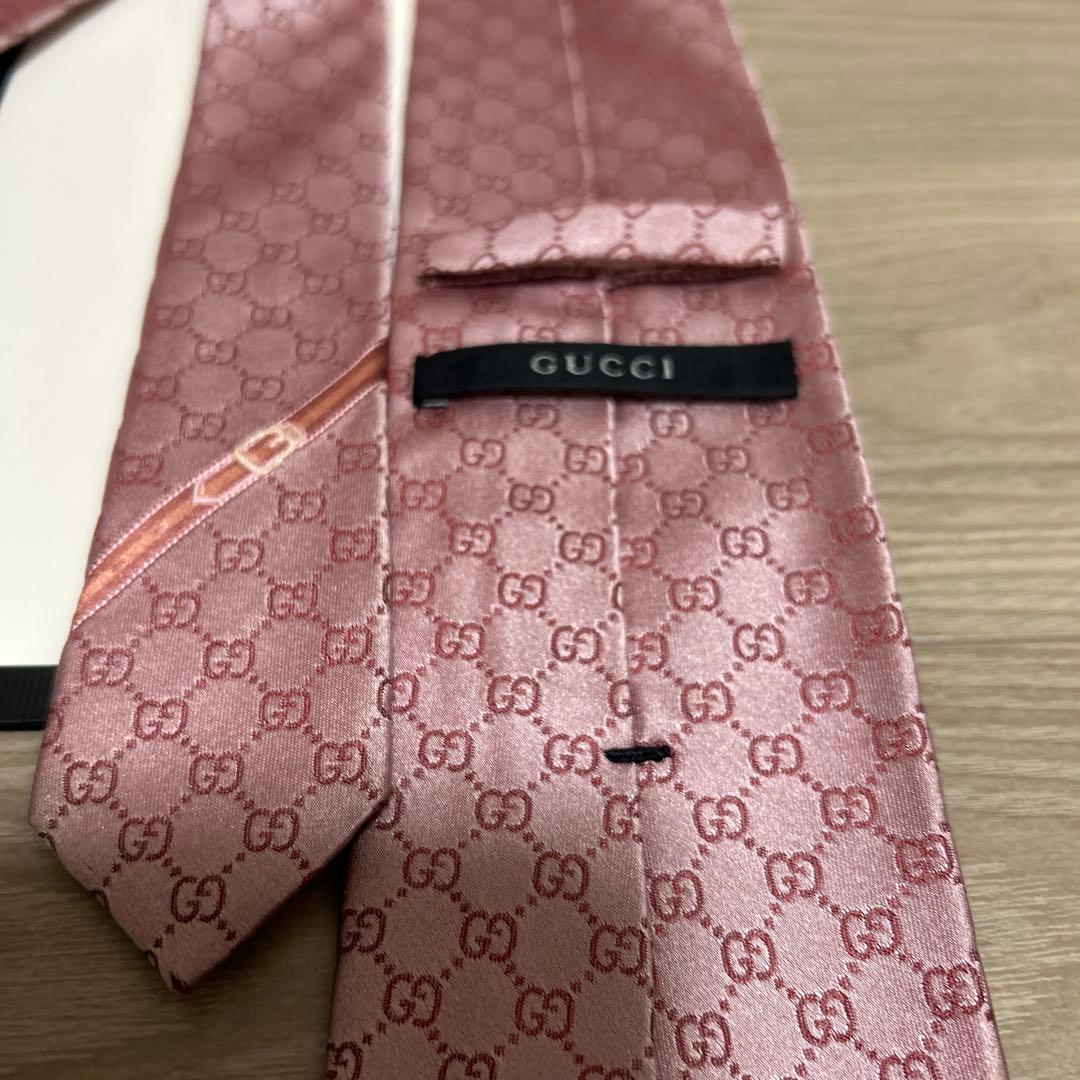 最終値下げ　GUCCI グッチ ネクタイ GG柄 シェリーライン 艶