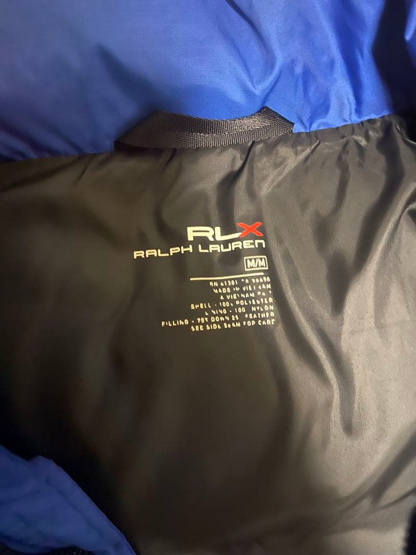 ラルフローレンRLX ダウンベスト 青