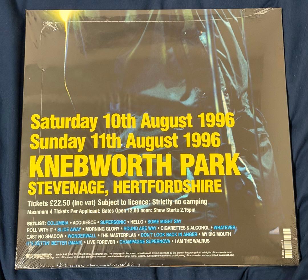 Oasis オアシス knebworth ネブワース 1996 LP レコード