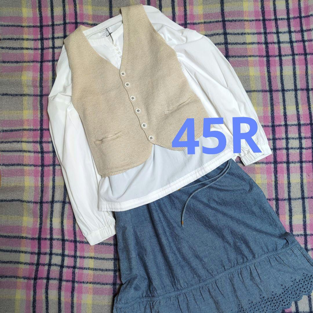 ✨️45R ✨️コットンニットベスト M