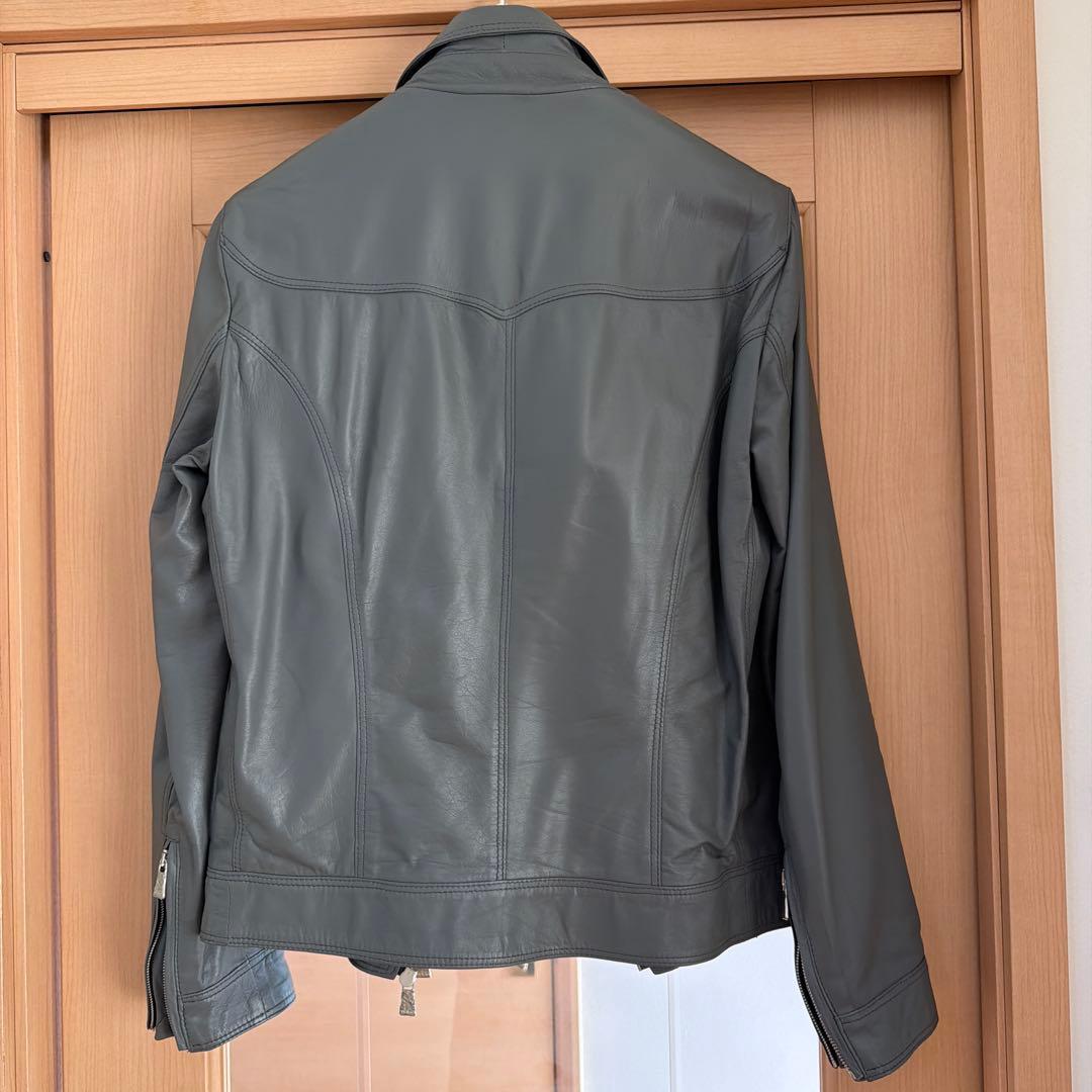 Delan グレー レザージャケット