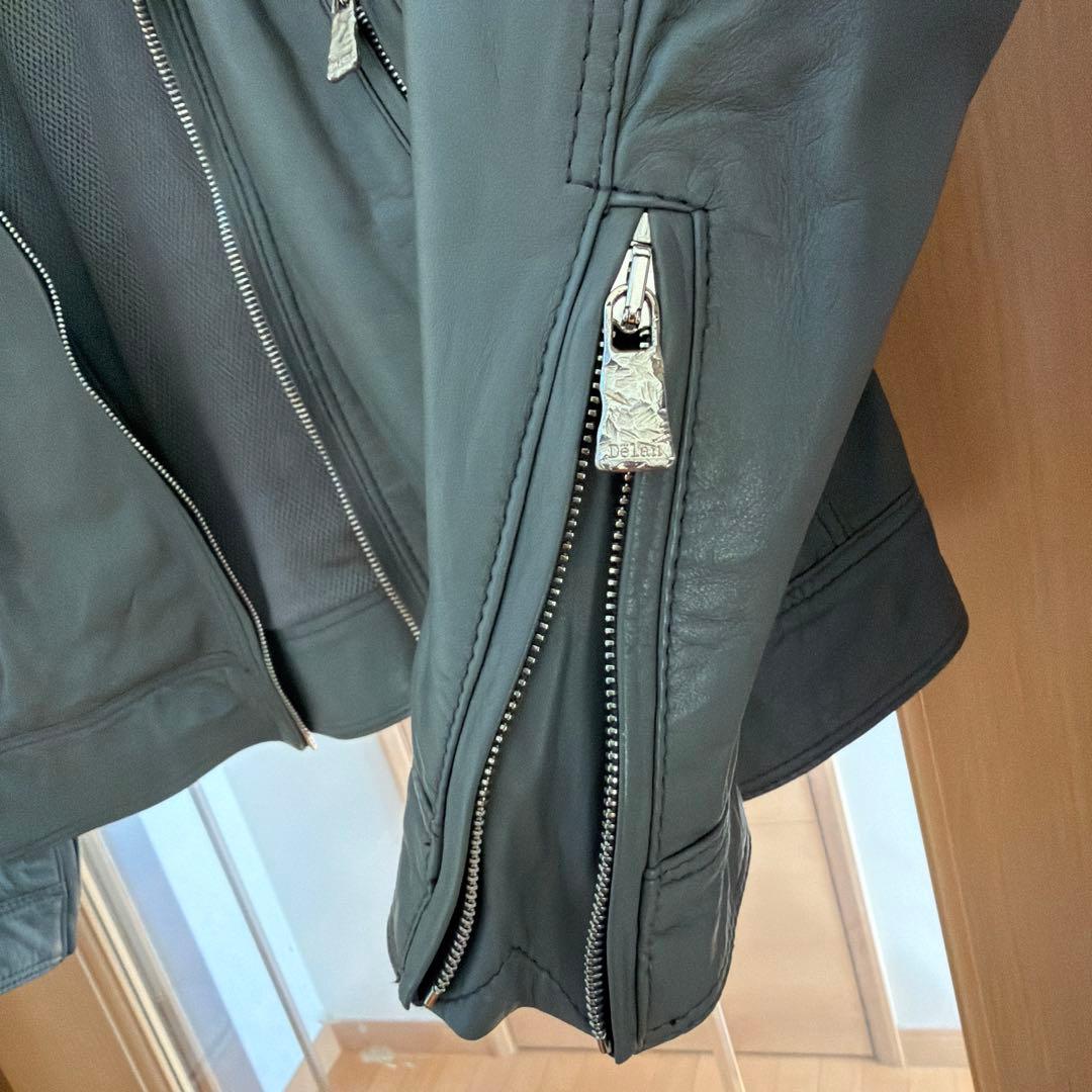 Delan グレー レザージャケット