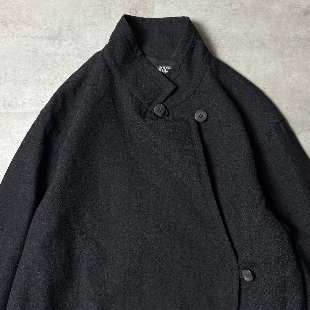 ISSEY MIYAKE ブラック デザインスタンドジャケット 変形ジャケット