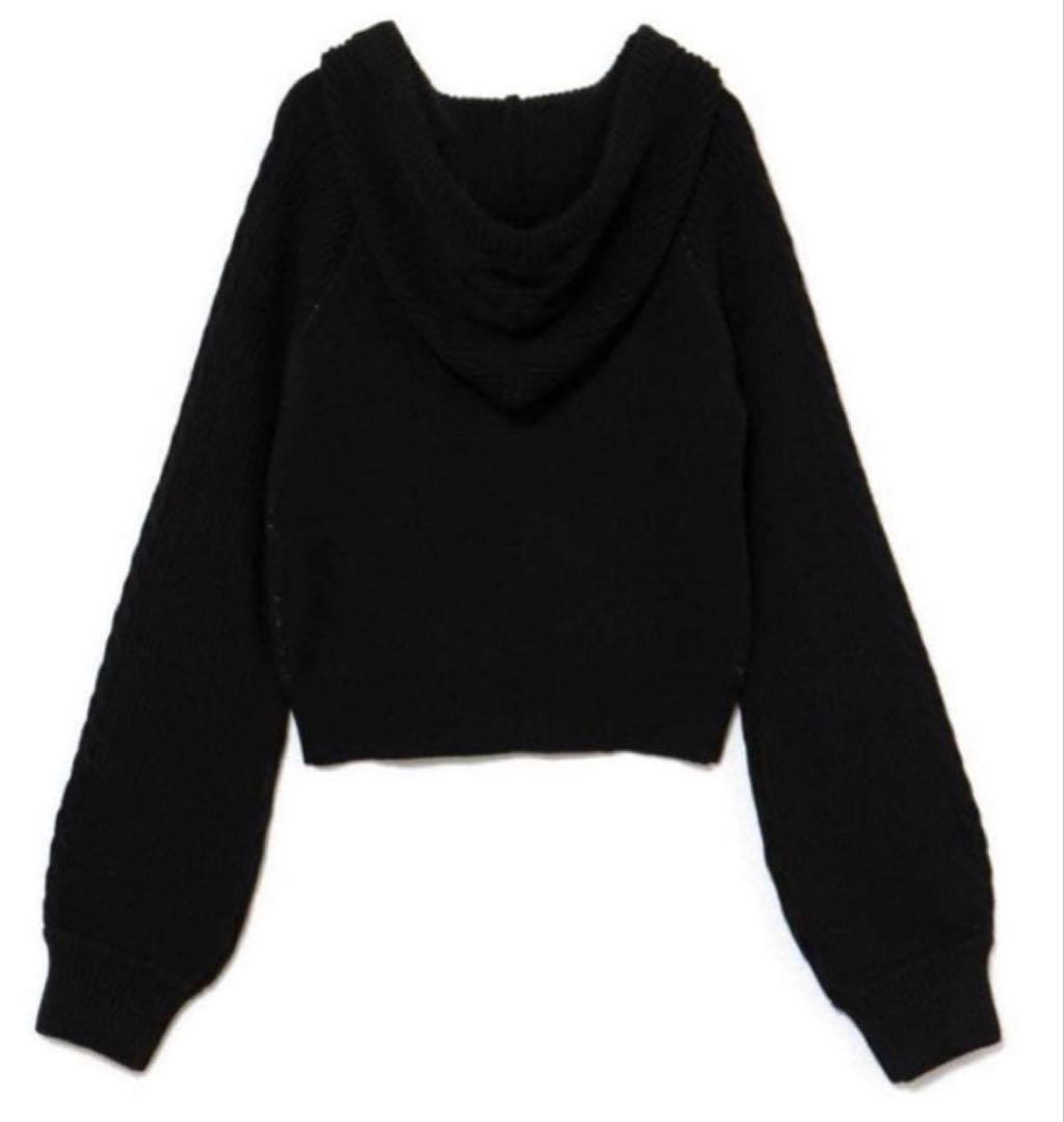 トップス Jeniffer knit hoodie set black andmary
