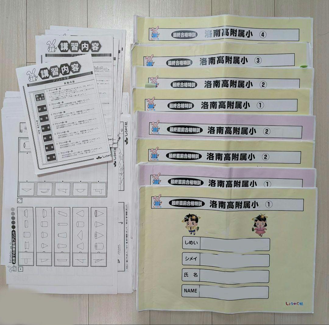 奨学社 洛南高附属小学校【最終合格特訓／最終直前合格特訓】６回分セット