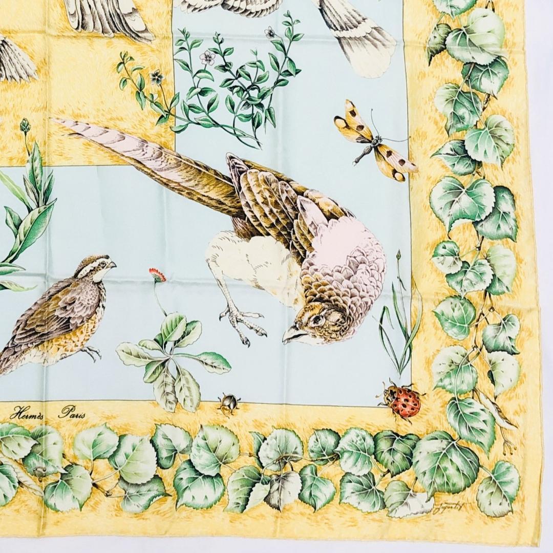 HERMES エルメス カレ90 アウトドアライフ スカーフ タグあり 美品