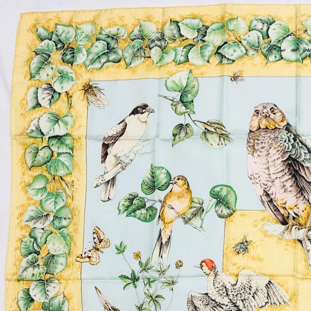 HERMES エルメス カレ90 アウトドアライフ スカーフ タグあり 美品