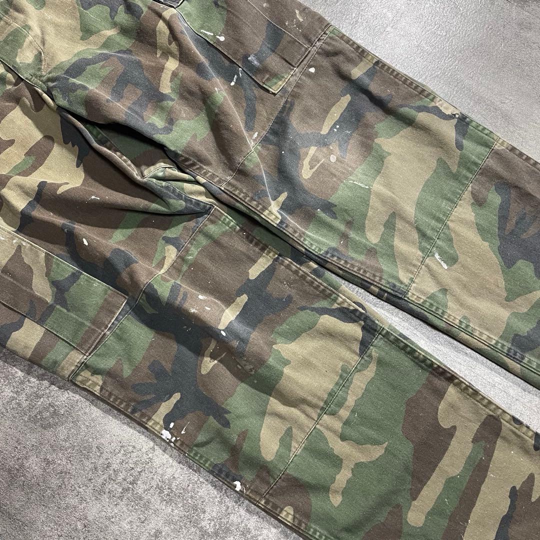米軍実物US ARMY BDUカーゴパンツウッドランドカモ80s90sミリタリー