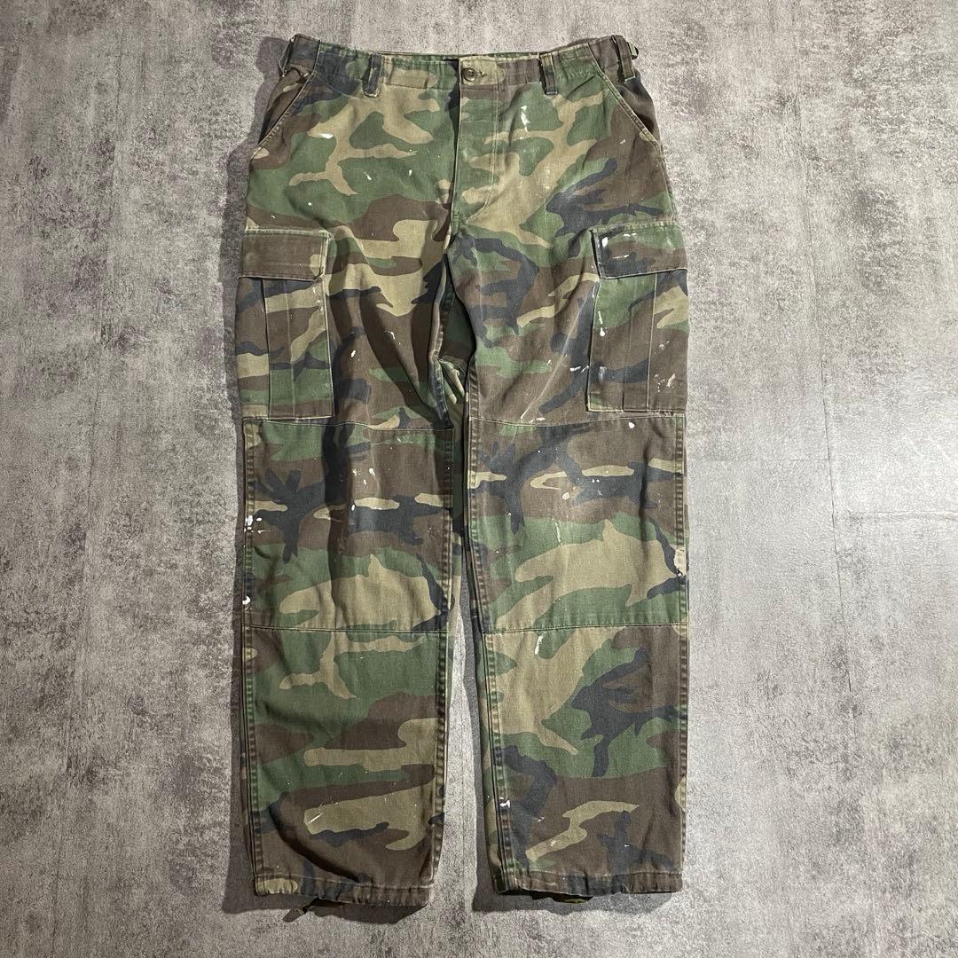 米軍実物US ARMY BDUカーゴパンツウッドランドカモ80s90sミリタリー