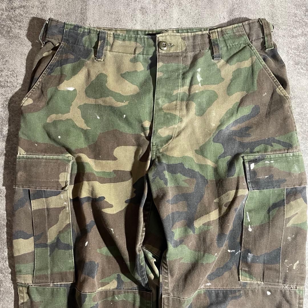 米軍実物US ARMY BDUカーゴパンツウッドランドカモ80s90sミリタリー