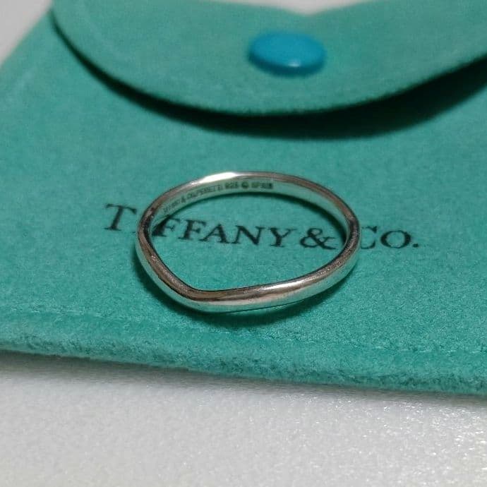 TIFFANY ティファニー カーブド バンドリング シルバー 15号