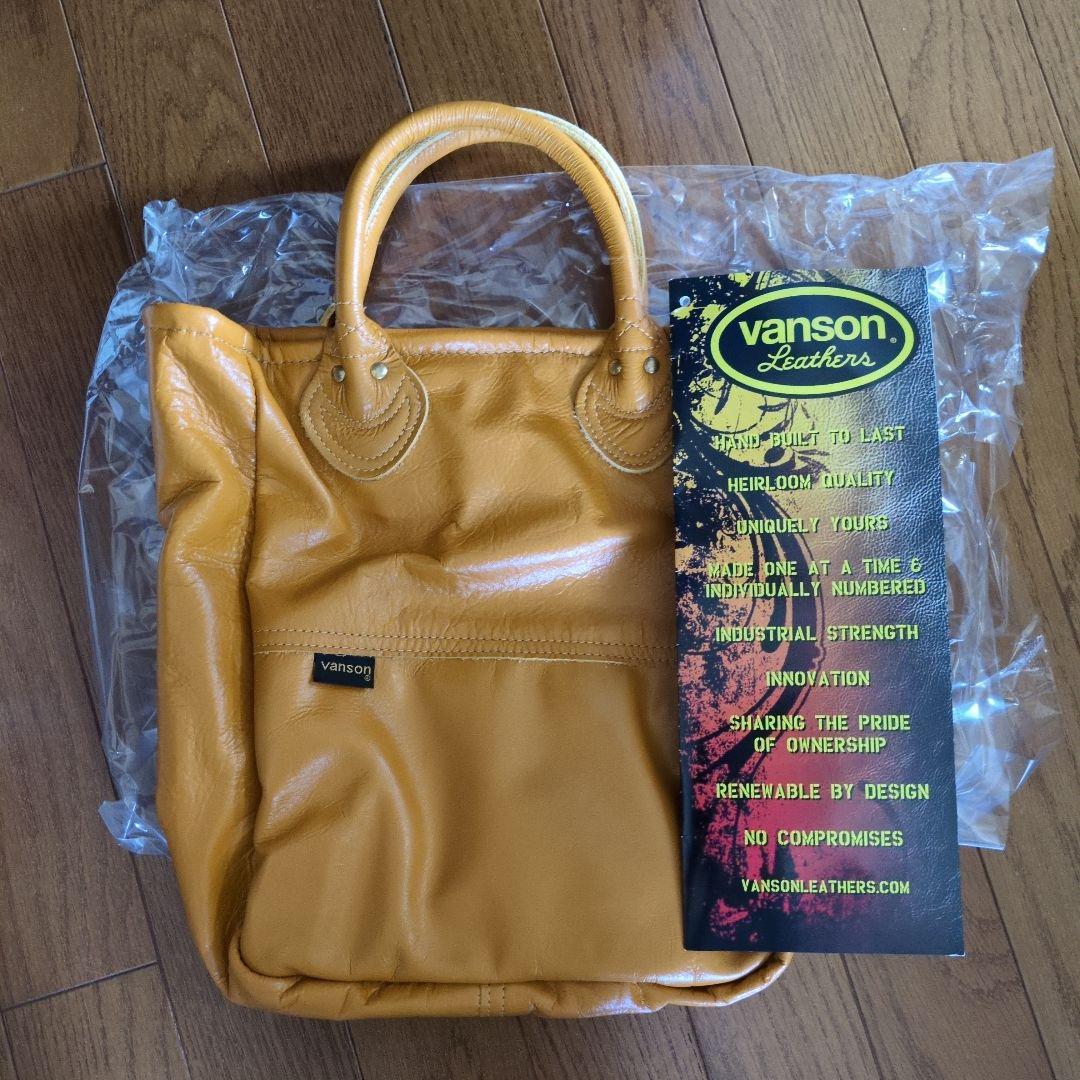 バンソン レザーミニトート gold アメリカ製 新品未使用