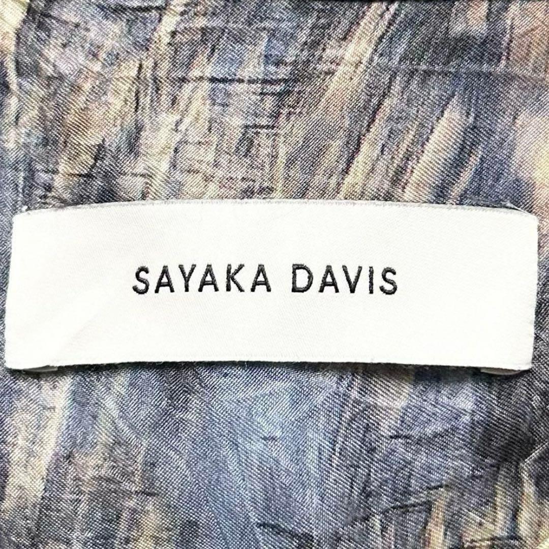 【美品】SAYAKA DAVIS シャツ ブラウス クラッシュ 柄 総柄 人気
