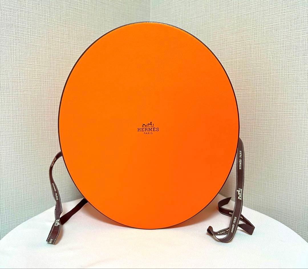 【未使用】HERMES 帽子用　オレンジ　ギフト　ボックス（楕円形）　2個