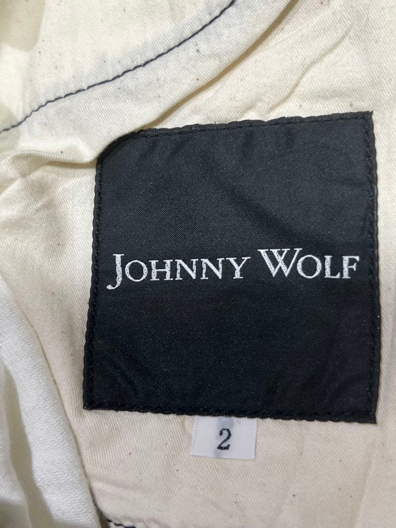 JOHNNY WOLF 裾ZIP ホワイト　スキニー　Mサイズ