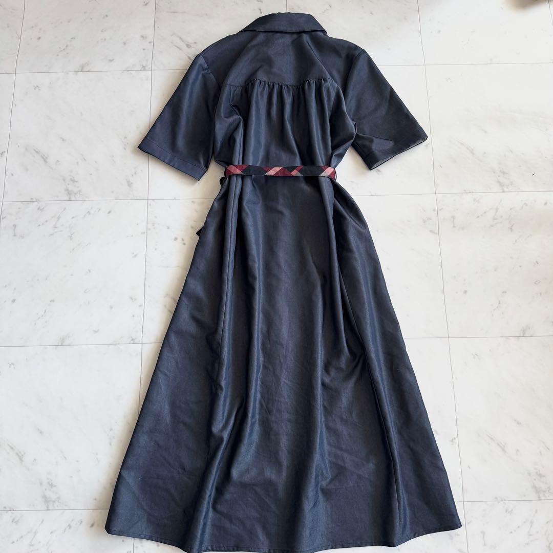ブルーレーベルクレストブリッジ　バーバリー　シャツワンピース　チェックベルト