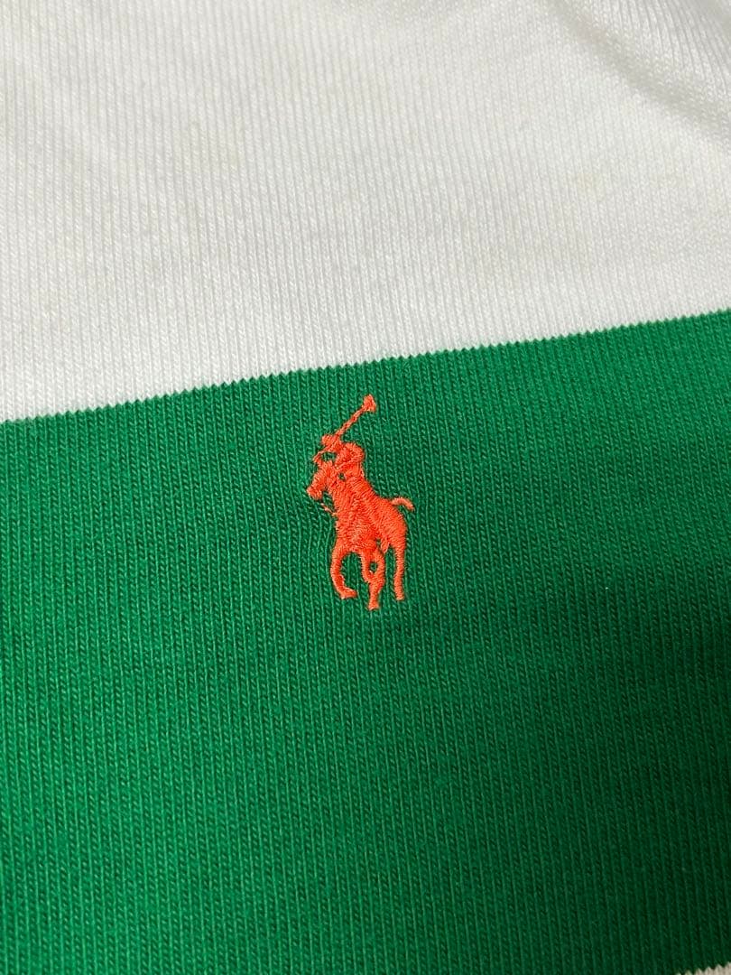 Polo by Ralph Lauren ラガーシャツ　グリーン/ホワイト　S