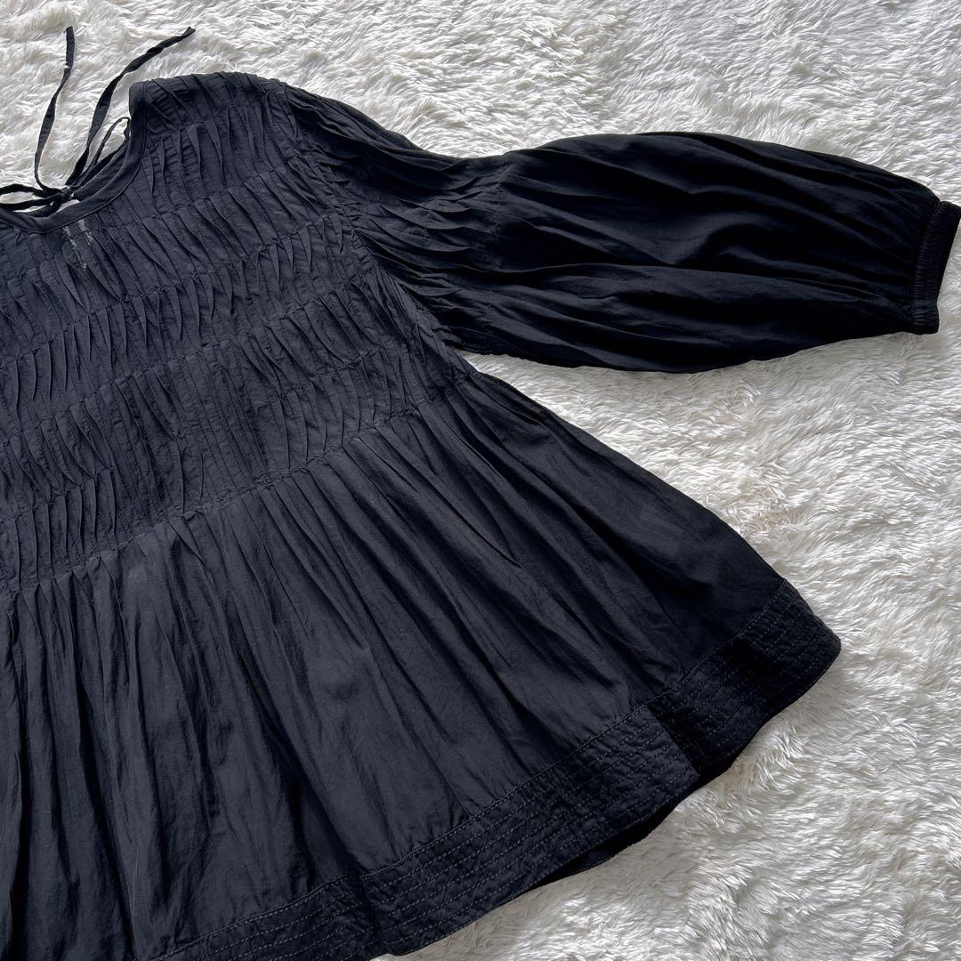 TORRAZZO DONNA ピンタックバッグリボンブラウス トラッゾドンナ 黒