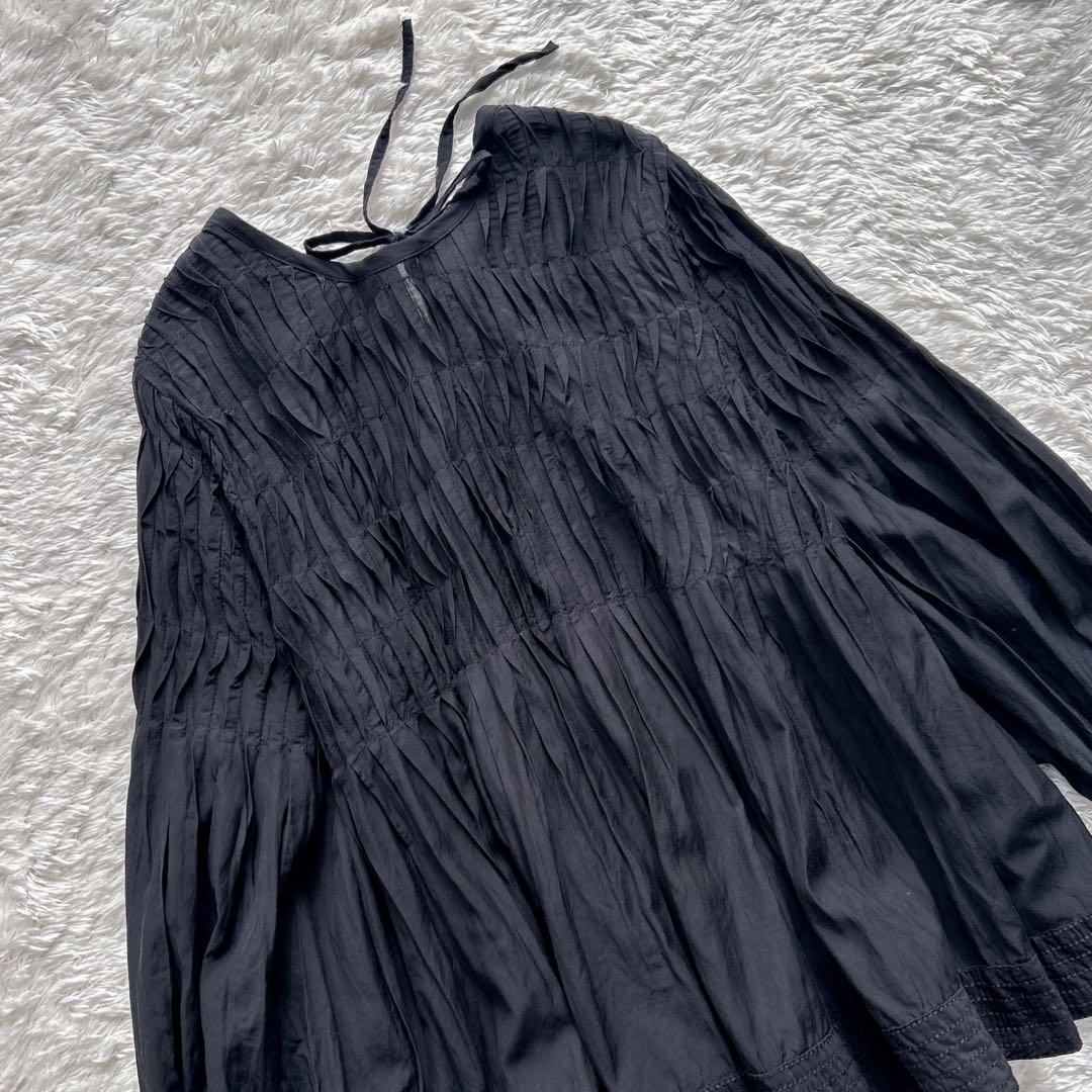 TORRAZZO DONNA ピンタックバッグリボンブラウス トラッゾドンナ 黒