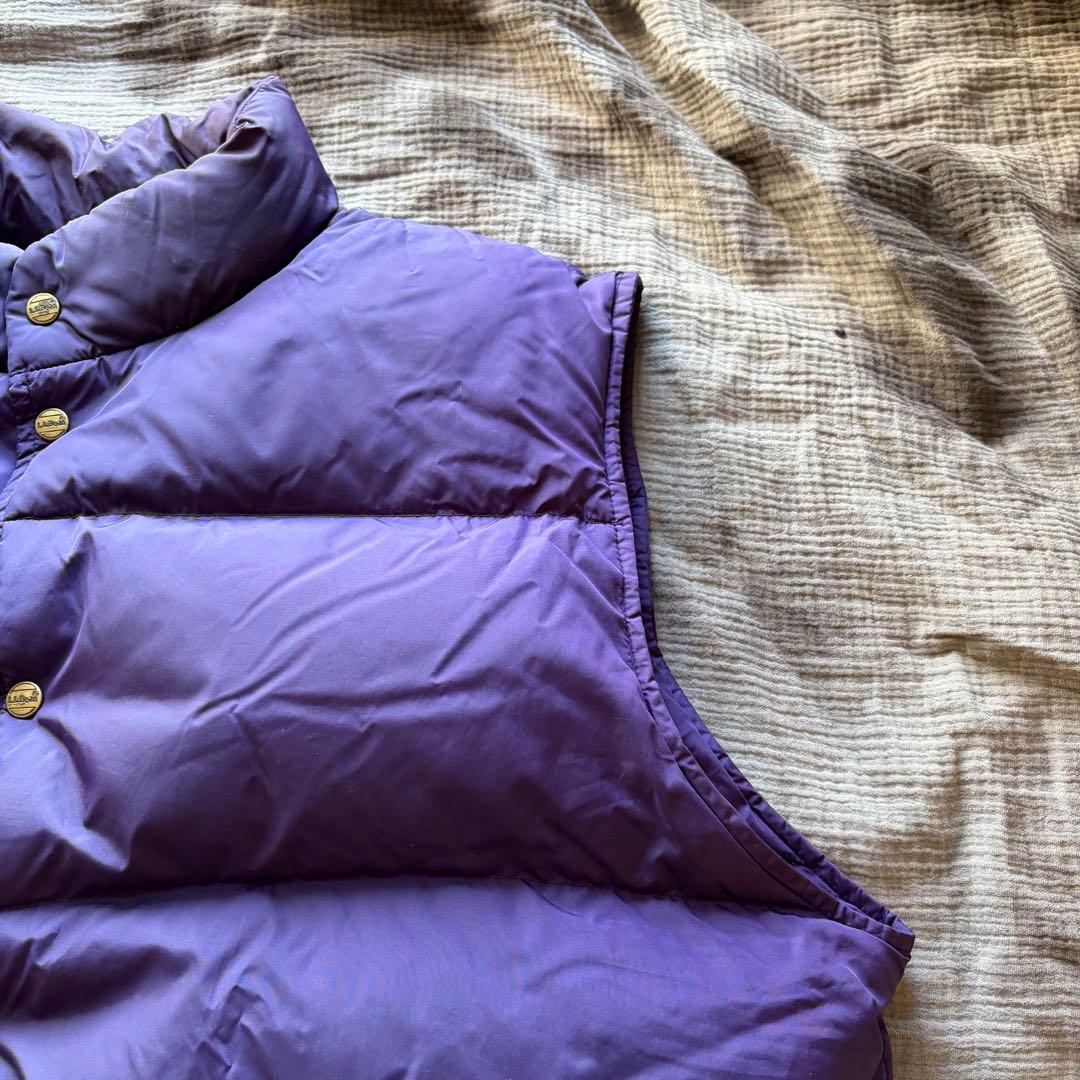 希少　メンズ　L.L.Bean エルエルビーン ダウンベスト パープル 紫80s