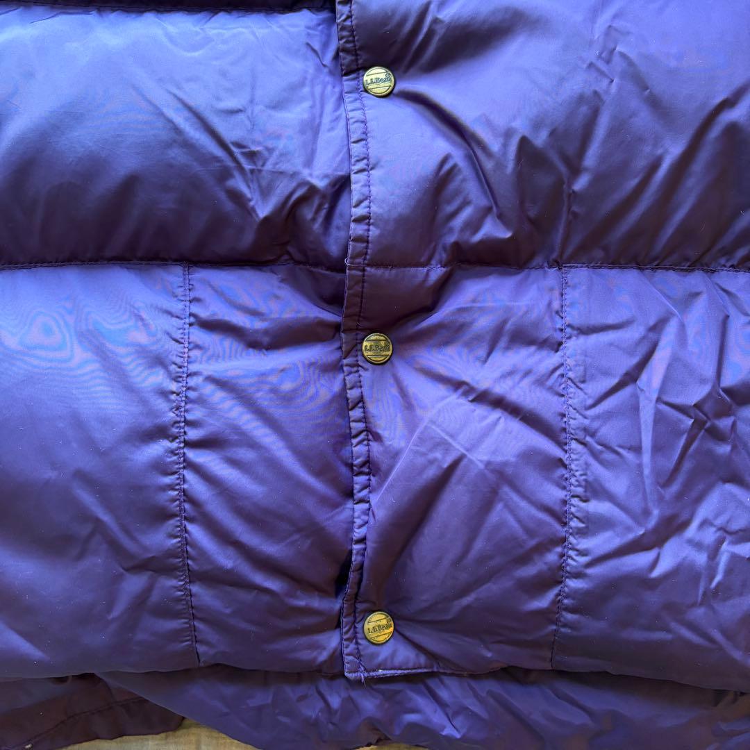 希少　メンズ　L.L.Bean エルエルビーン ダウンベスト パープル 紫80s