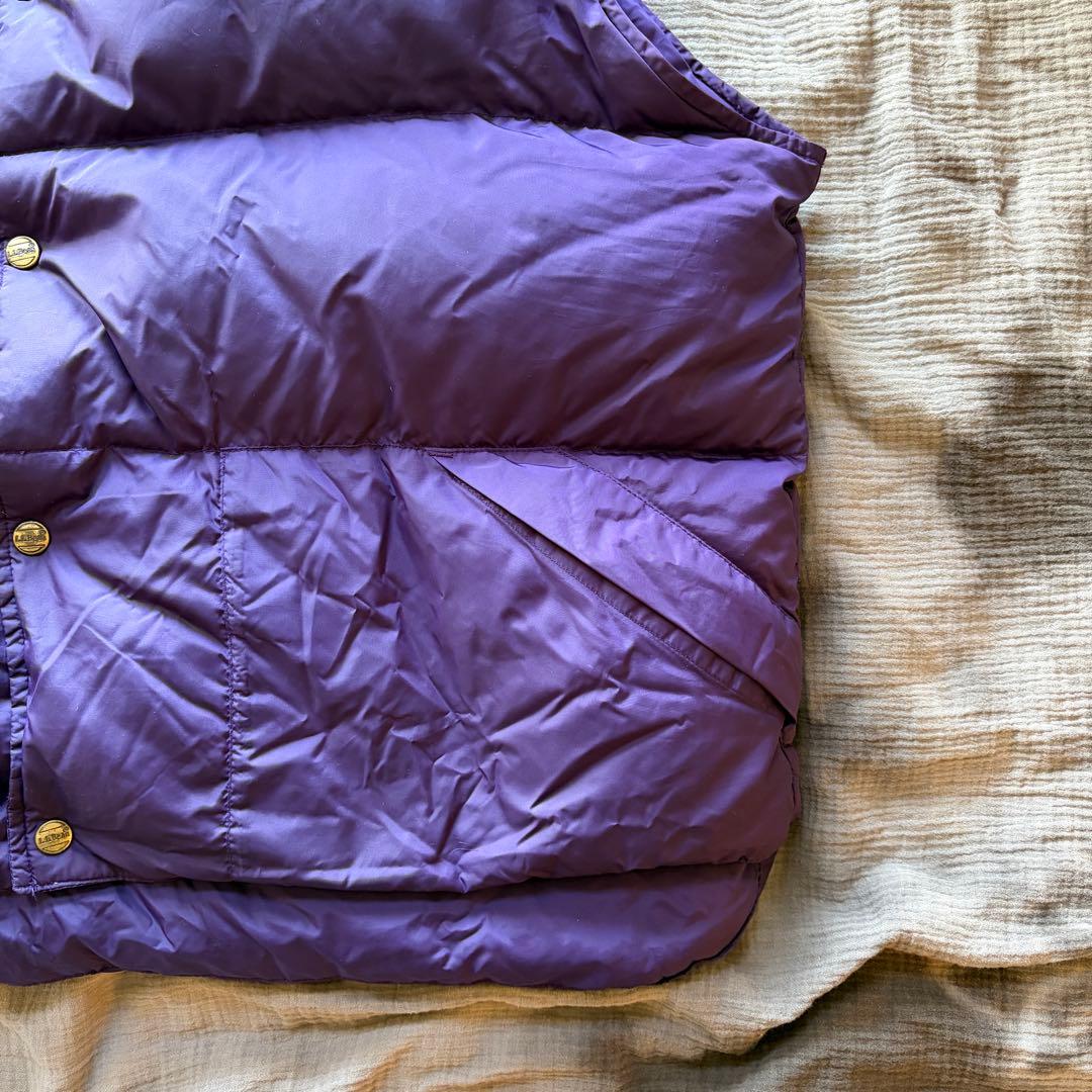 希少　メンズ　L.L.Bean エルエルビーン ダウンベスト パープル 紫80s
