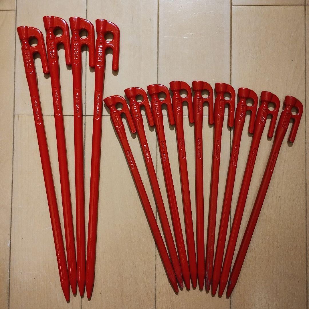 エリッゼステーク　38cm✕4本、28cm✕9本　赤レッド