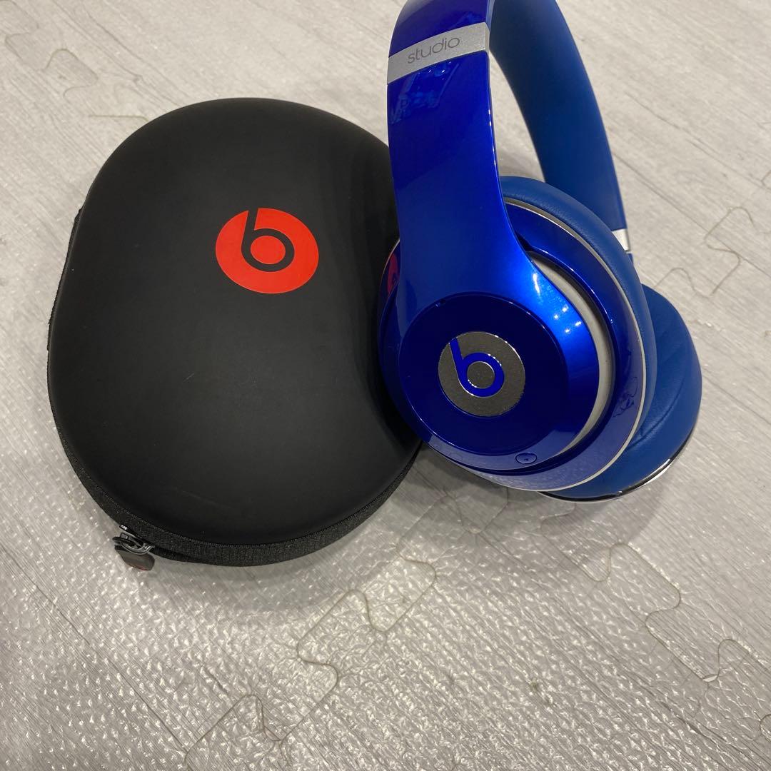 Beats ワイヤレスヘッドホン 青色 キャリングケース付き