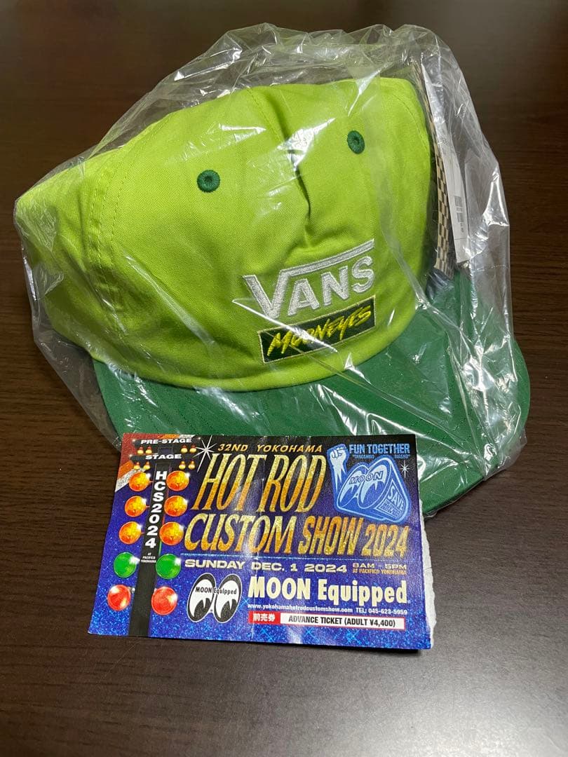 HRCS 2024 限定 VANS Mooneyes ライトグリーン キャップ