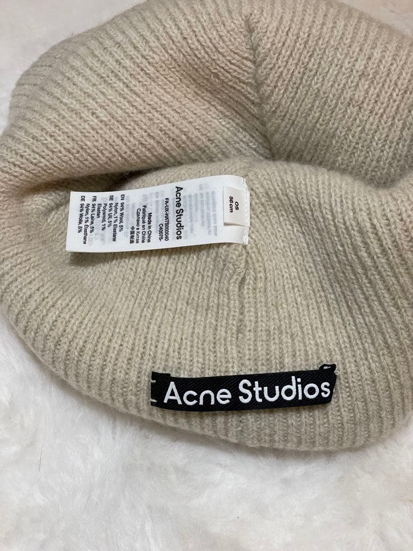 Acne Studios ニット帽 OS クリーム色